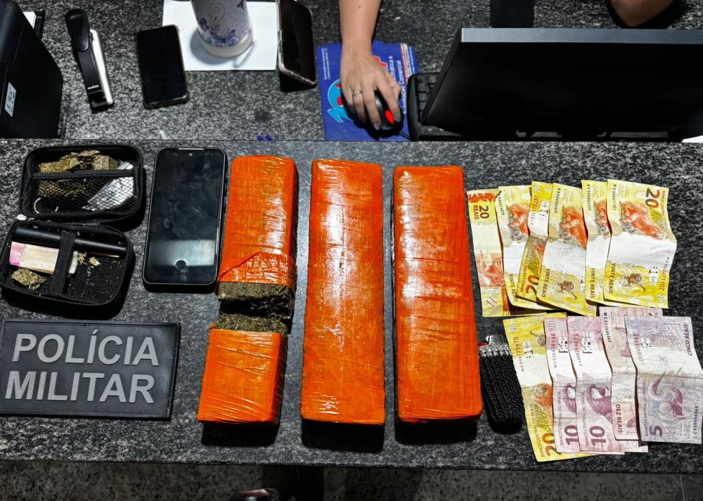 PM-PI apreende tabletes de maconha e prende suspeito em Piripiri